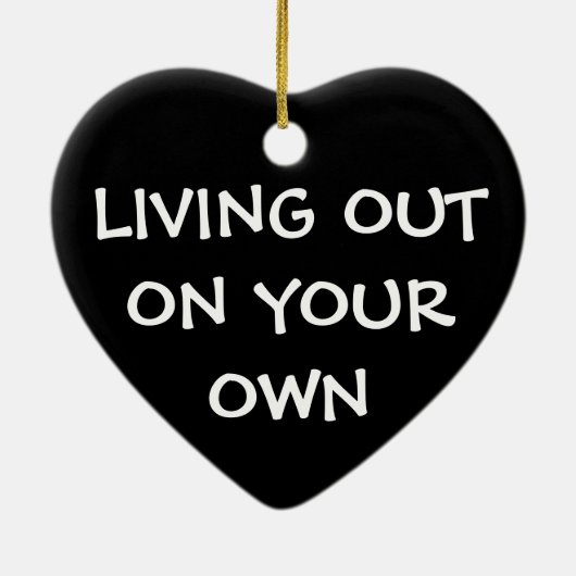 Ga nooit weg keramisch ornament (Achterkant)