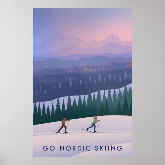 Ga Noords Skiën Reisposter Poster (Voorkant)