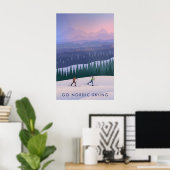 Ga Noords Skiën Reisposter Poster (Thuiskantoor)