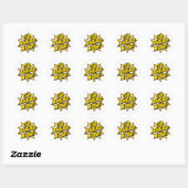 Ga Nu Maar Door Ronde Sticker (Vel)