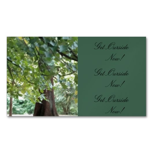 Ga nu naar buiten Visitekaartje Magnet Magnetisch Visitekaartje (Voorkant)