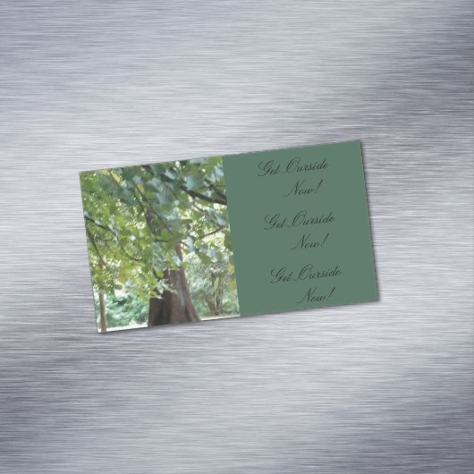 Ga nu naar buiten Visitekaartje Magnet Magnetisch Visitekaartje (Voorbeeld)