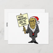 Ga nu terug naar het werk met kerstcadeaus feestdagenkaart (Voorkant / Achterkant)