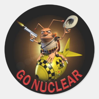 Ga nucleair ronde sticker
