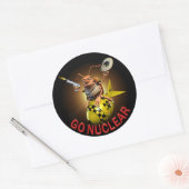 Ga nucleair ronde sticker (Envelop)