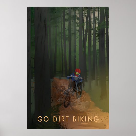 Ga Offroad Motorrijden Reisposter Poster (Voorkant)