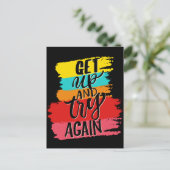 Ga omhoog en probeer het opnieuw motivatie briefkaart (Staand voorkant)