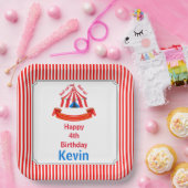 Ga omhoog! Ga omhoog! Circus Birthday Party Papieren Bordje (Feest)