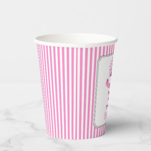 Ga omhoog! Ga omhoog! Circus Birthday Party roze Papieren Bekers (Rechts)