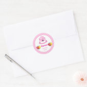 Ga omhoog! Ga omhoog! Circus Birthday Party roze Ronde Sticker (Envelop)