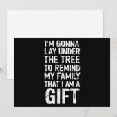 Ga onder de kerstboom liggen Kerstcadeaus voor fam Feestdagenkaart (Voorkant / Achterkant)