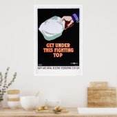 Ga onder deze gevechtstop - marine (US02296) Poster (Keuken)