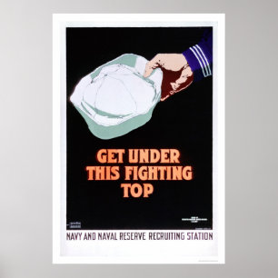 Ga onder deze gevechtstop - marine (US02296) Poster