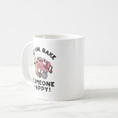 Ga op Bak Iemand Happy Funny Baker Tools Pun Koffiemok (Voorkant links)