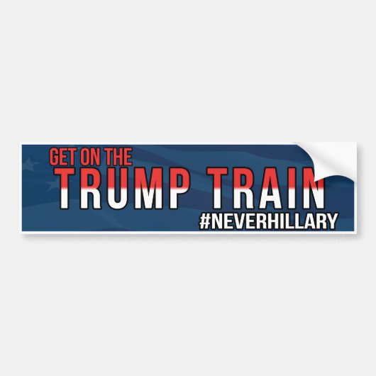 Ga op de Trump Train Bumpersticker (Voorkant)