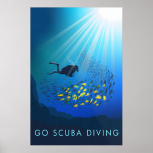 Ga op Duikvakantie Reisposter Poster