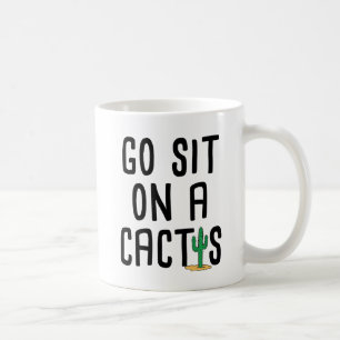 Ga op een cactus zitten koffiemok