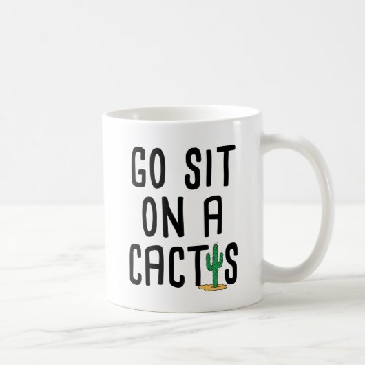 Ga op een cactus zitten koffiemok (Rechts)