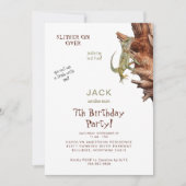 Ga op een Limb Lizard Boy Verjaardagsfeestje Kaart (Voorkant)