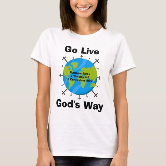 Ga op Gods manier leven T-shirt (Voorkant)