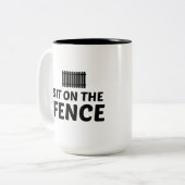 Ga op het hek zitten tweekleurige koffiemok (Voorkant links)