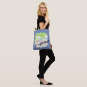 "Ga op verkenning" Topografische kaart Quatrefoil Tote Bag (Op model)