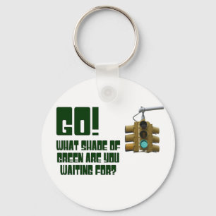 Ga! Op welke schaduw van groen wacht je? Sleutelhanger