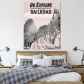 Ga op zoek naar de spoorweg canvas afdruk (Insitu (Slaapkamer))