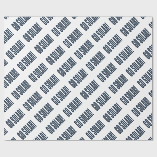 "Ga op zonne-energie!" Cadeaupapier (Vlak)