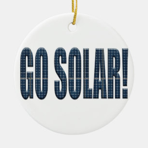 "Ga op zonne-energie!" Keramisch Ornament