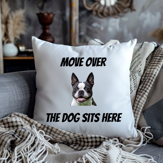 Ga Opzij De Hond Zit Hier Grappige Op Maat Gemaakt Kussen (Creator heeft geüpload)
