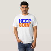Ga oranje door&blauw t-shirt (Voorkant volledig)