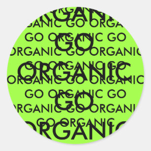 GA ORGANISCH GO ORGANIC GO ORGANIC GO ORGANIC GO . RONDE STICKER