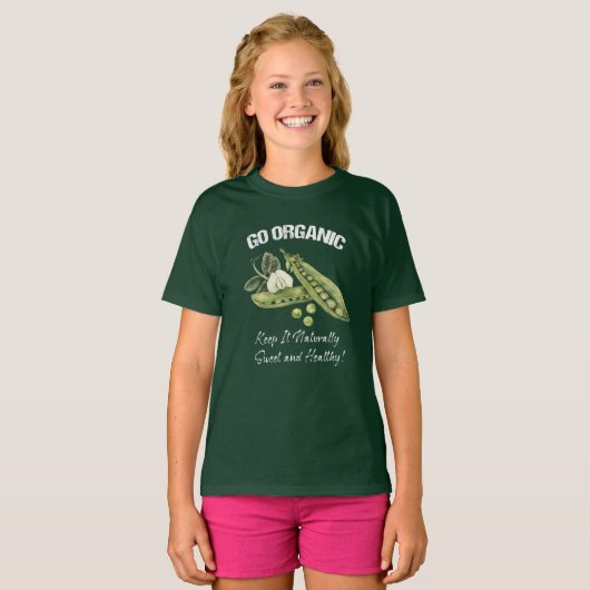 GA ORGANISCH - ZWEEKTE PEAS TEE SHIRT (Voorkant volledig)