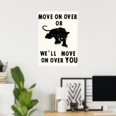 Ga over of ga over je zwarte panthe poster (Thuiskantoor)