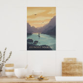 Ga Paddleboarden Reisposter Poster (Keuken)