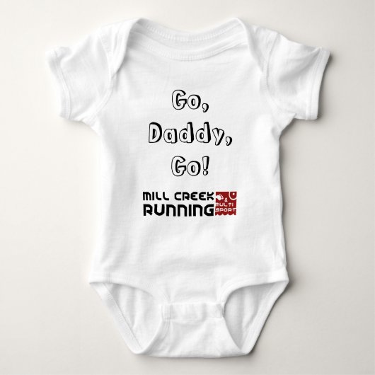 Ga, papa, ga! Kind- en Baby-Shirt Romper (Voorkant)
