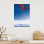 Ga parachutespringen Reisposter Poster (Keuken)