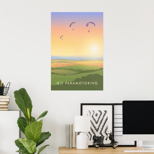 Ga Paramotoring Reisposter Poster (Thuiskantoor)