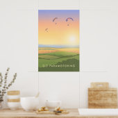 Ga Paramotoring Reisposter Poster (Keuken)