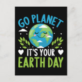 Ga planeet het is jouw Aarde Dag 22 april Briefkaart (Voorkant)