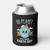 Ga Planete Het Is Je Aarde Dag Grappige Verjaardag Blikjeskoeler (Blikje Voorkant)