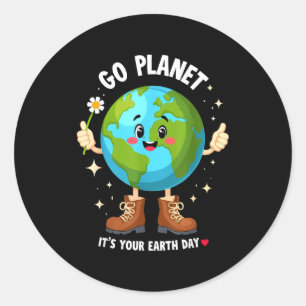 Ga Planete Het Is Jouw Aarde Dag Voor Eco Krijgers Ronde Sticker