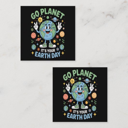 Ga Planete Het Is Jouw Aardedag Informatiekaartje (Voorkant / Achterkant)