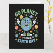 Ga Planete Het Is Jouw Aardedag Kaart (Gele Bloem)