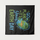 Ga Planeten Het Is Je Aardedag Wandkleed (Voorkant (horizontaal))