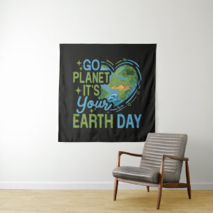 Ga Planeten Het Is Je Aardedag Wandkleed
