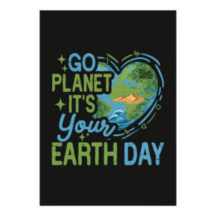 Ga Planeten Het Is Jouw Aardedag Foto Afdruk