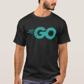 Ga programmeertaal met Go logo distressed T-shirt (Voorkant)