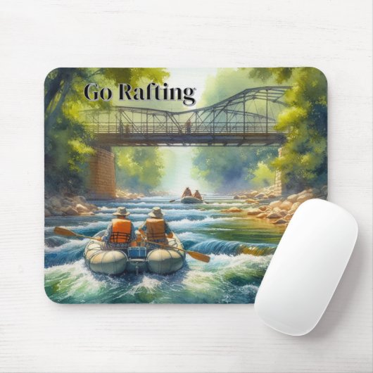 Ga Raften / Rivier Wit Water Muismat (Met muis)